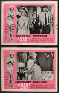 7c029 AGENT 38-24-36 8 LCs 1965 sexy Brigitte Bardot, Anthony Perkins, A Ravishing Idiot!!