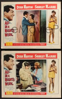 7c422 ALL IN A NIGHT'S WORK 5 LCs 1961 great images of coolest Dean Martin, sexy Shirley MacLaine!