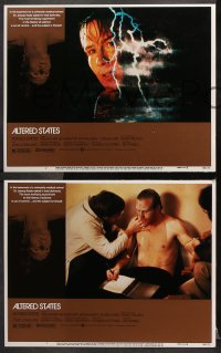 7c033 ALTERED STATES 8 LCs 1980 William Hurt, Paddy Chayefsky, Ken Russell, sci-fi horror!