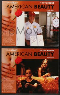 7c324 AMERICAN BEAUTY 7 LCs 1999 Sam Mendes Academy Award winner, Kevin Spacey, Annette Benning!