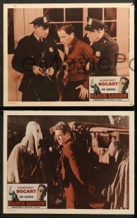 7c481 BLACK LEGION 4 LCs R1956 border art of smoking Humphrey Bogart & klansman w/whip!