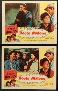 7c060 BOOTS MALONE 8 LCs 1951 William Holden, young horse jockey Johnny Stewart!