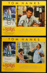 7c067 BURBS 8 LCs 1989 images of Tom Hanks, Bruce Dern, Carrie Fisher, in savage land, suburbia!
