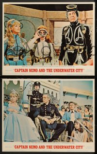 7c606 CAPTAIN NEMO & THE UNDERWATER CITY 3 LCs 1970 Robert Ryan, Chuck Connors, Newman!