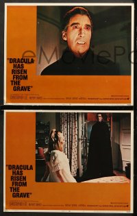 7c380 DRACULA HAS RISEN FROM THE GRAVE 6 LCs 1969 Hammer, Christopher Lee as Count Dracula!