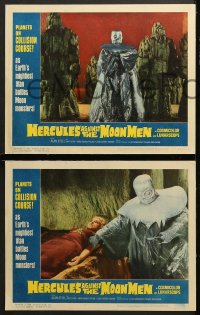 7c508 HERCULES AGAINST THE MOON MEN 4 LCs 1965 Earth's mightiest man Sergio Ciani vs monsters!