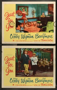 7c516 JUST FOR YOU 4 LCs 1953 cool images of Bing Crosby & Jane Wyman, Ethel Barrymore!