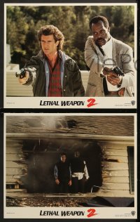7c176 LETHAL WEAPON 2 8 LCs 1989 cops Mel Gibson & Danny Glover, Joe Pesci