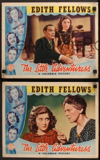 7c659 LITTLE ADVENTURESS 3 LCs 1938 Edith Fellows, a thrilling drama of true and daring hearts!