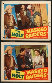 7c453 MASKED RAIDERS 5 LCs 1949 cowboy Tim Holt is an undercover man for the Texas Rangers!