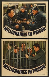7c534 MILLIONAIRES IN PRISON 4 LCs 1940 Wall Street financier Lee Tracy goes The poster prison!