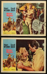 7c194 MISTER MOSES 8 LCs 1965 Robert Mitchum & Carroll Baker are stealing Africa!