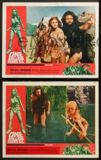 7c217 ONE MILLION YEARS B.C. 8 LCs 1966 images of sexy cavewoman Raquel Welch and Martine Beswick!