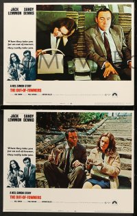 7c221 OUT-OF-TOWNERS 8 LCs 1970 images of Jack Lemmon, Sandy Dennis, written by Neil Simon!