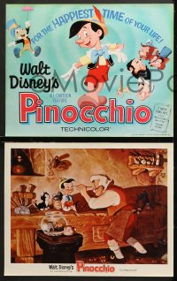 7c019 PINOCCHIO 9 LCs R1962 Disney classic fantasy cartoon about a wooden boy who wants to be real!