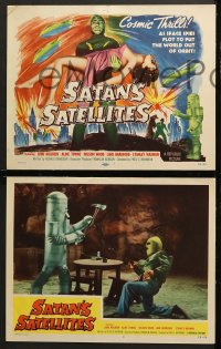 7c256 SATAN'S SATELLITES 8 LCs 1958 Leonard Nimoy & wacky alien spies, ultra-rare complete set!