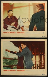 7c354 SAYONARA 7 LCs 1957 great images of Marlon Brando, Miiko Taka, & Red Buttons!