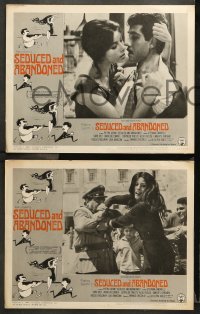 7c701 SEDUCED & ABANDONED 3 LCs 1964 Sedotta e Abbandonata, Stefania Sandrelli, Saro Urzi!