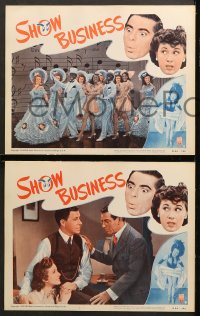 7c563 SHOW BUSINESS 4 LCs R1950 Eddie Cantor, sexy Constance Moore, George Murphy, Joan Davis