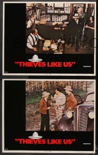 7c409 THIEVES LIKE US 6 LCs 1974 Keith Carradine, Shelley Duvall, directed by Robert Altman!