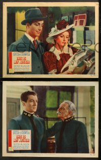 7c410 THIS IS MY AFFAIR 6 LCs R1949 Barbara Stanwyck, Robert Taylor, Victor McLaglen, Donlevy