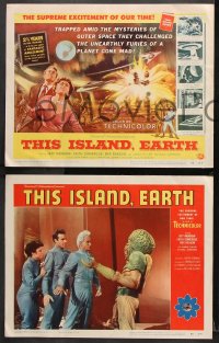 7c288 THIS ISLAND EARTH 8 LCs 1955 rare full set with all the incredible special effects scenes!