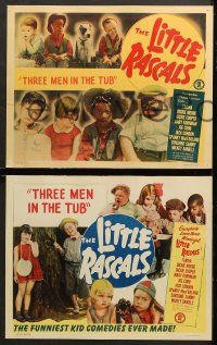 7c717 THREE MEN IN A TUB 3 LCs R1952 Our Gang, Little Rascals, Spanky, Farina, Pete the Pup & others!