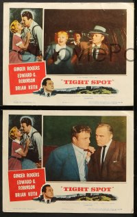 7c290 TIGHT SPOT 8 LCs 1955 great images of sexy Ginger Rogers, Edward G. Robinson, Brian Keith!