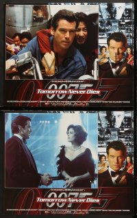 7c295 TOMORROW NEVER DIES 8 LCs 1997 Pierce Brosnan as James Bond 007, Teri Hatcher, Yeoh!