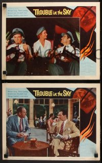 7c411 TROUBLE IN THE SKY 6 LCs 1960 Michael Craig, Peter Cushing, fatal jet crash mystery solved!