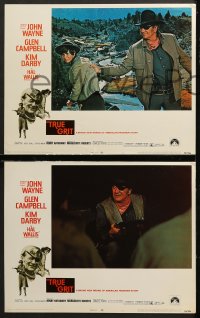 7c412 TRUE GRIT 6 LCs 1969 John Wayne as Rooster Cogburn, Kim Darby, Glen Campbell, Robert Duvall!