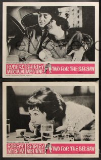 7c299 TWO FOR THE SEESAW 8 LCs 1962 Robert Mitchum & beatnik Shirley MacLaine!