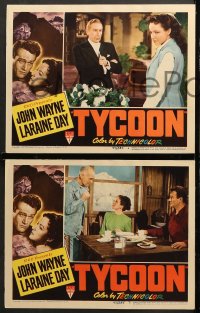 7c723 TYCOON 3 LCs 1947 John Wayne, Laraine Day, Cedric Hardwicke, James Gleason!