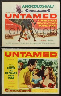 7c300 UNTAMED 8 LCs 1955 Tyrone Power & Susan Hayward in Africa with native tribe!
