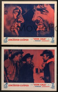7c303 VERA CRUZ 8 LCs R1960s images of Borgnine, Bronson, Burt Lancaster & aging cowboy Gary Cooper!