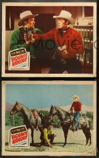 7c728 VIGILANTE HIDEOUT 3 LCs 1950 cowboy Allan Rocky Lane & his stallion Black Jack!