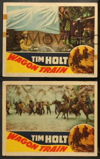 7c576 WAGON TRAIN 4 LCs 1940 cowboy Tim Holt with O'Driscoll, cool western images!
