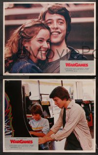 7c311 WARGAMES 8 LCs 1983 teen Matthew Broderick plays video games to start World War III!