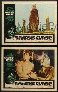 7c577 WITCH'S CURSE 4 LCs 1963 Kirk Morris as Maciste walked with 100 years of terror & death!