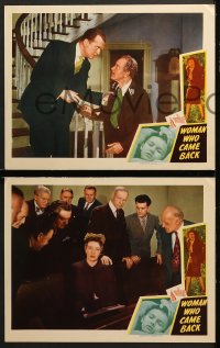 7c578 WOMAN WHO CAME BACK 4 LCs 1945 John Loder, Nancy Kelly, Otto Kruger, Ruth Ford, horror!