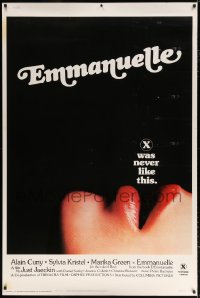 7d268 EMMANUELLE 40x60 1975 close up of sexy Sylvia Kristel's lips, X was never like this!