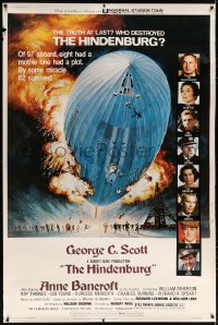 7d275 HINDENBURG 40x60 1975 all-star cast, Akimoto art of zeppelin crashing down!