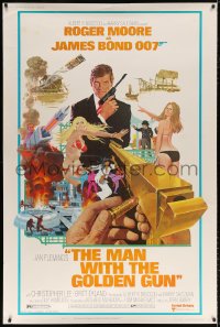 7d281 MAN WITH THE GOLDEN GUN West Hemi 40x60 1974 Roger Moore as James Bond by Robert McGinnis!