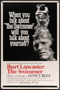 7d297 SWIMMER 40x60 1968 Burt Lancaster, directed by Frank Perry, will you talk about yourself?