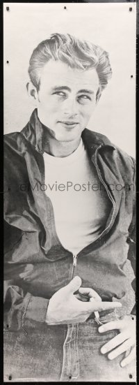 7d100 JAMES DEAN b/w style 26x74 commercial poster 1980s smoking pose from Rebel Without a Cause!