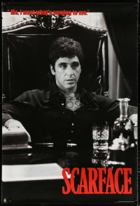 7d125 SCARFACE 40x59 commercial poster 2000s Pacino as Tony Montana, cool image!