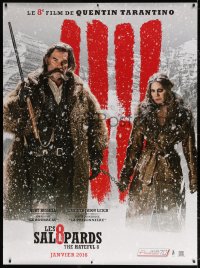 7d314 HATEFUL EIGHT group of 4 teaser French 1ps 2016 Tarantino, Russell, Leigh, Jackson, top cast!
