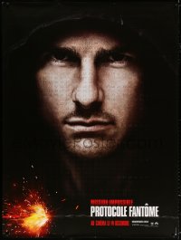 7d349 MISSION: IMPOSSIBLE GHOST PROTOCOL teaser French 1p 2011 great image of hooded spy Tom Cruise!