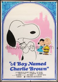 7d177 BOY NAMED CHARLIE BROWN Italian 1p 1970 different art of Charles Schulz's Snoopy & Peanuts!