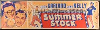 7d076 SUMMER STOCK paper banner 1950 great artwork of Judy Garland & Gene Kelly, up-close & dancing!